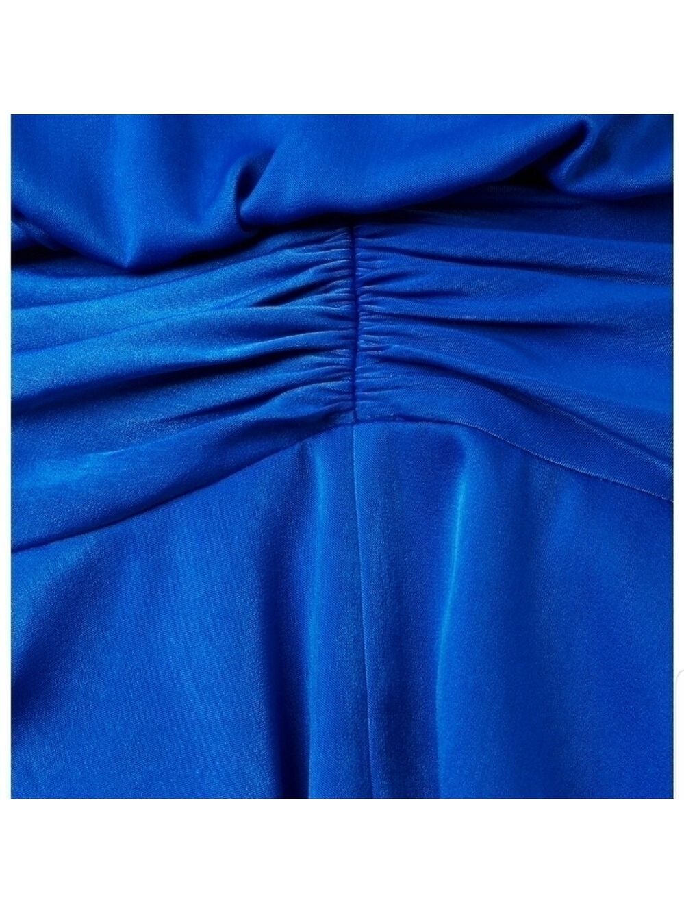 Aidan Mattox Charmeuse Blouson assymetrical handkerchief hem cocktail dress NWT - Picture 6 of 10